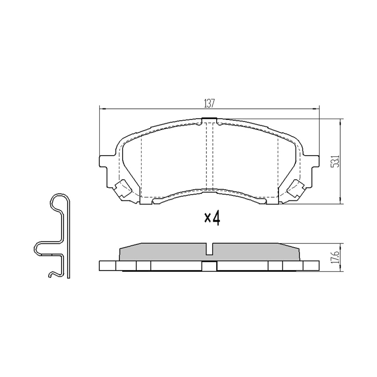 SAT Колодки тормозные (Спереди) Subaru Impreza 00-16 / Legacy 98-03