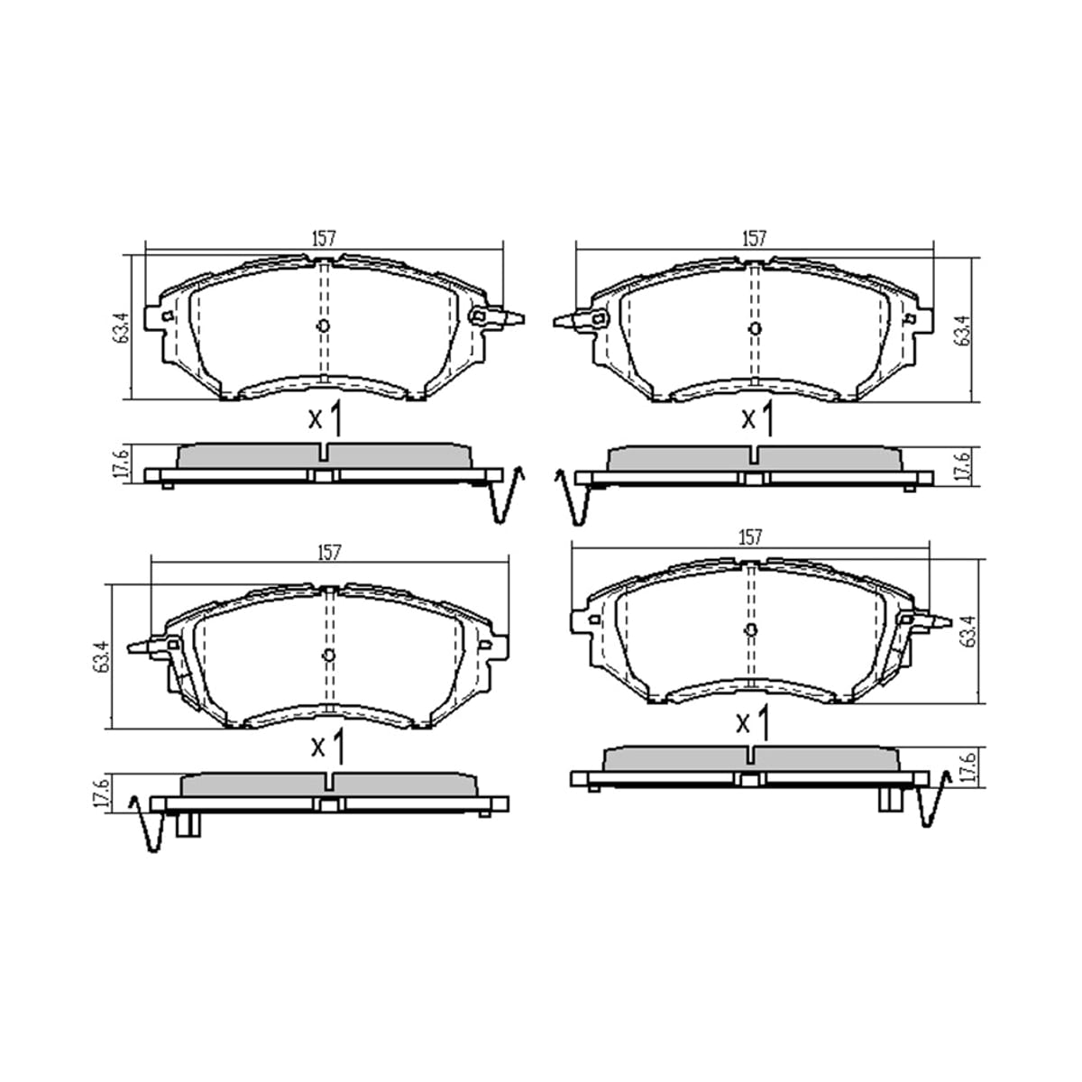 SAT Колодки тормозные (Спереди) Subaru Forester 12-19 / Impreza 07-16