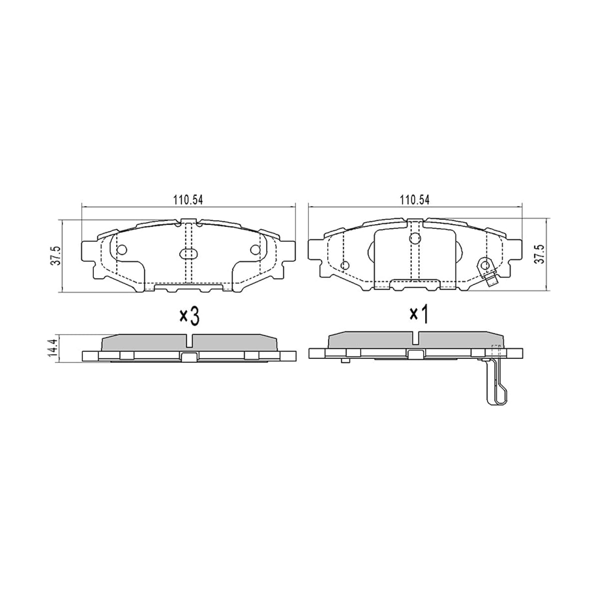SAT Колодки тормозные (Сзади) Subaru Forester 07-21 / Impreza 07-16