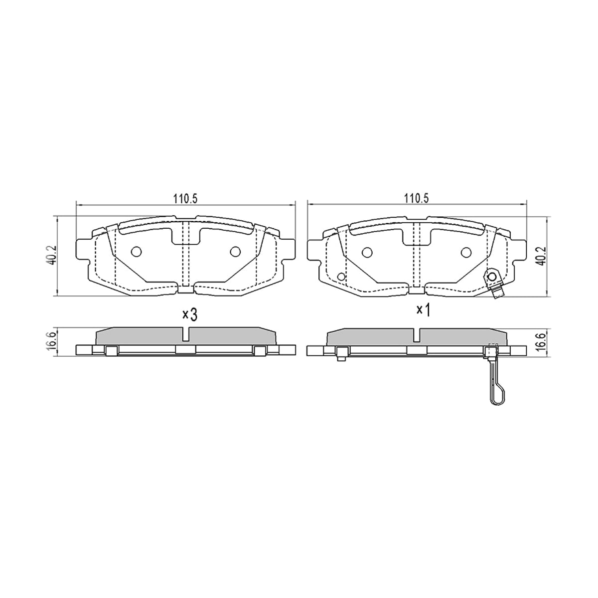 SAT Колодки тормозные (Сзади) Subaru Impreza 07-12 / Legacy 09-15
