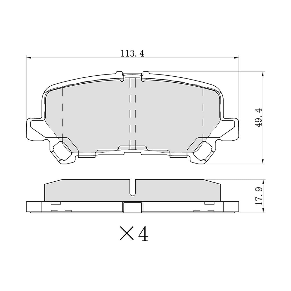 Деталь Колодки тормозные (Сзади) Toyota Hiace 19 SAT