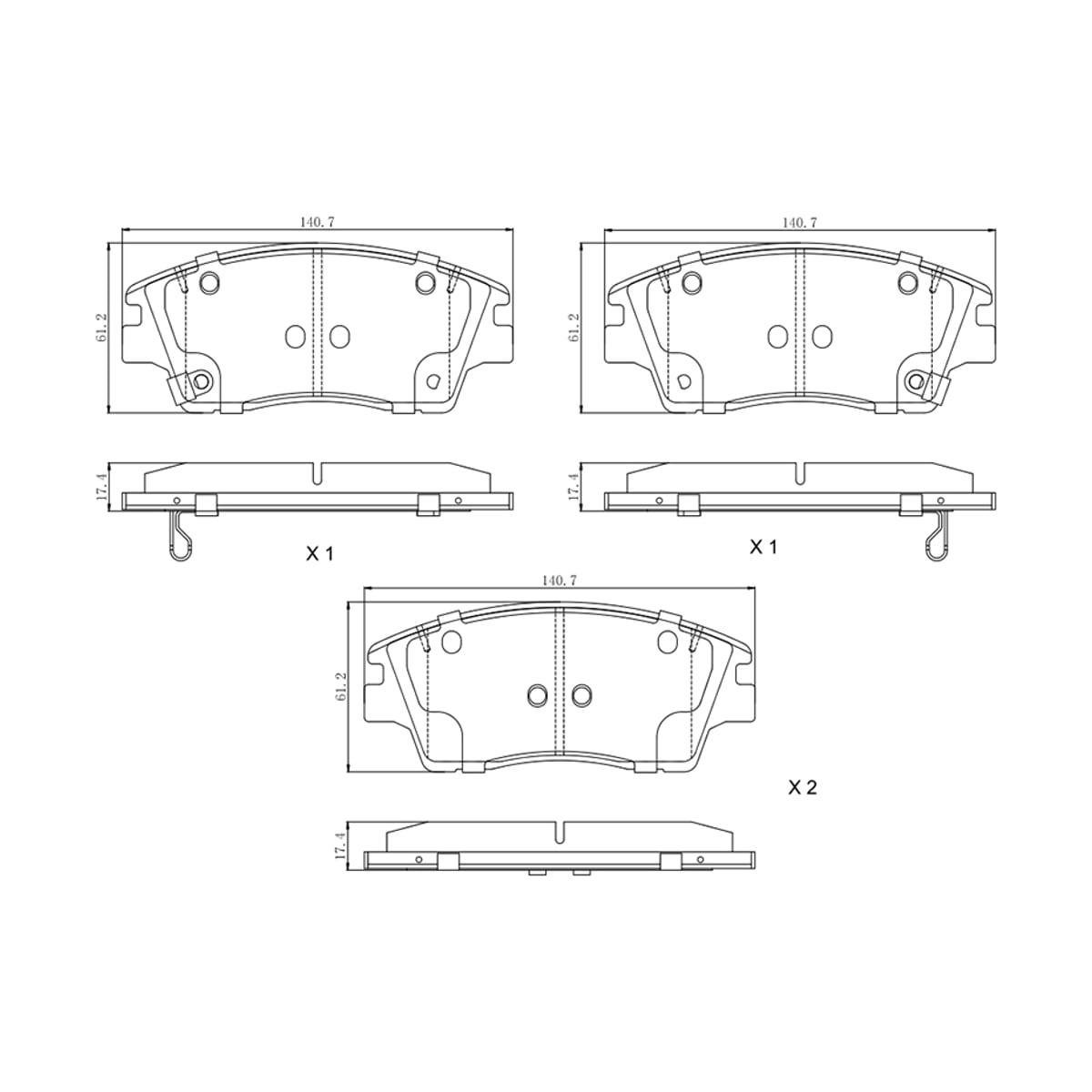 SAT Колодки тормозные (Спереди) Hyundai ix35 09-13 / Tucson 15-21