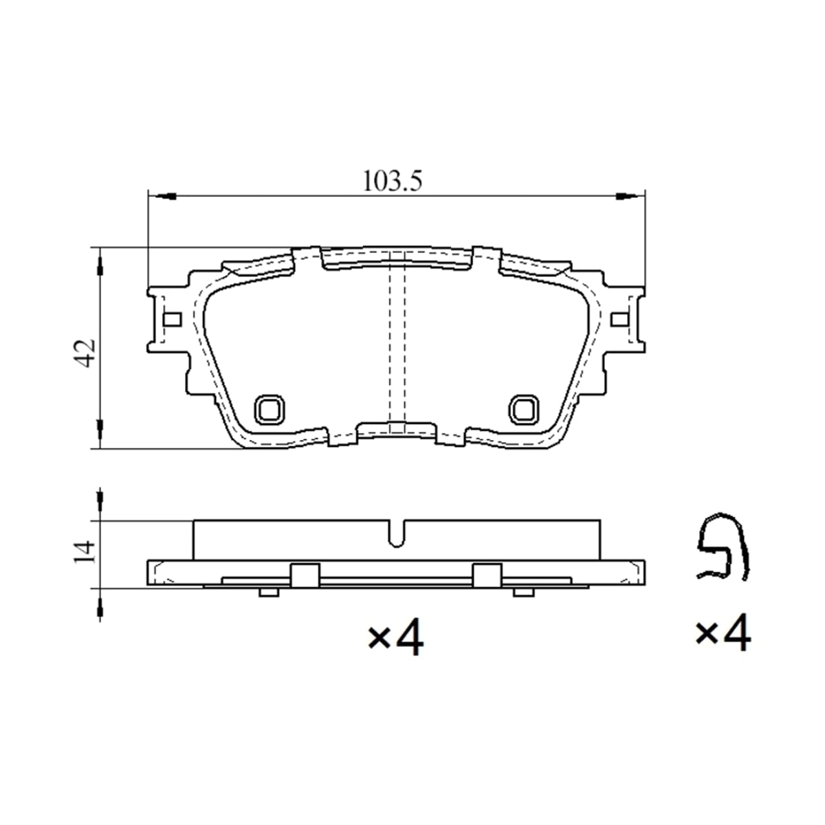 SAT Колодки тормозные (Сзади) Mitsubishi Outlander 02-22 / Eclipse Cross 17-22