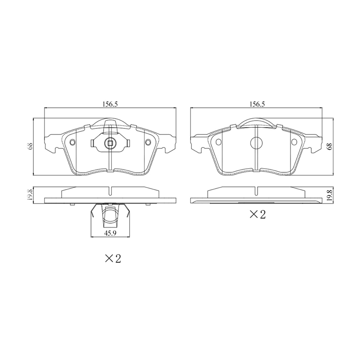 SAT Колодки тормозные (Спереди) Volkswagen Transporter 90-03 ST280031