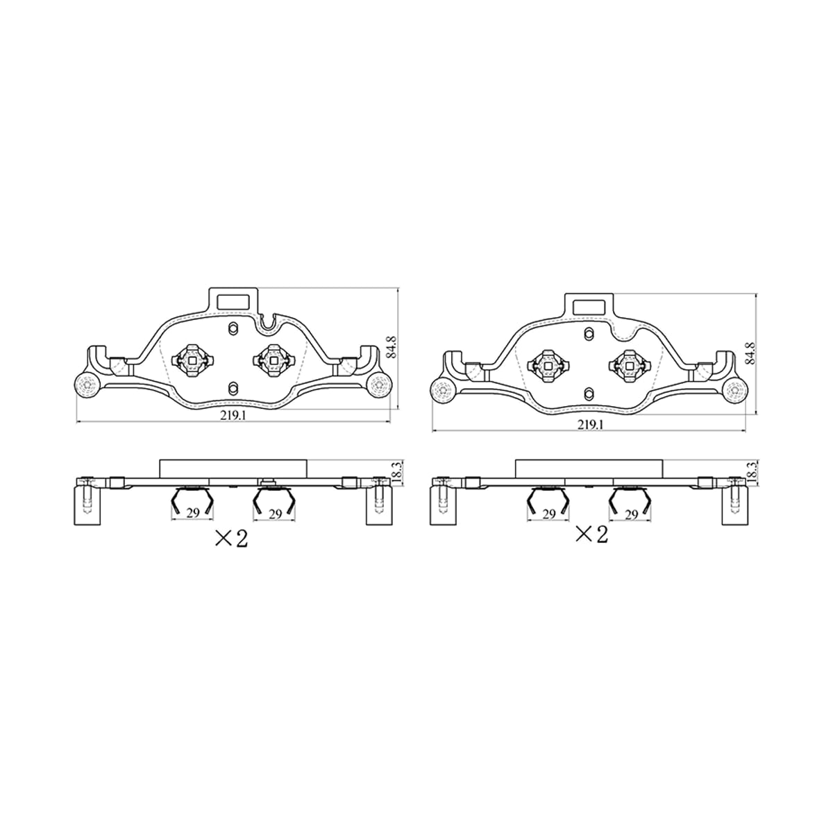 SAT Колодки тормозные (Спереди) BMW 5-Series 16-24 / 7-Series 15-23