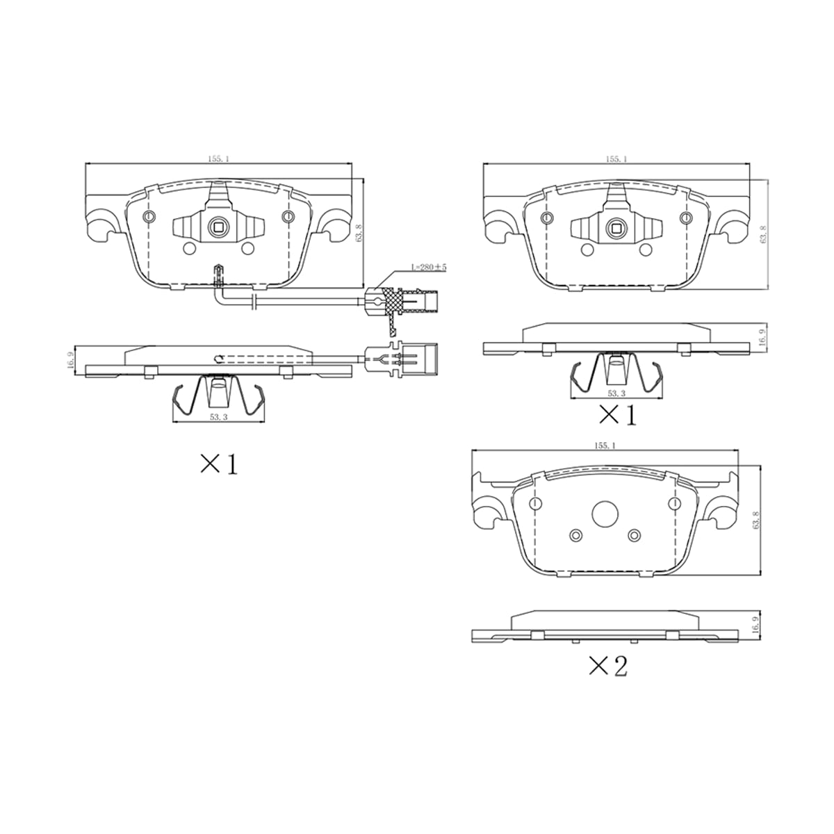 SAT Колодки тормозные (Спереди) Audi A4 15- / A5 16 ST280057