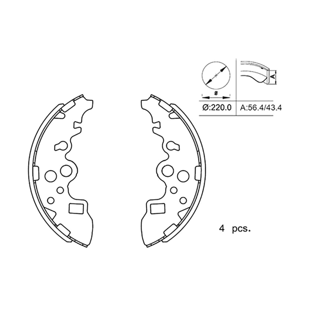 SAT Колодки тормозные барабанные Mitsubishi Delica 97-07 / Mazda Bongo Brawny 90-10 ST280058