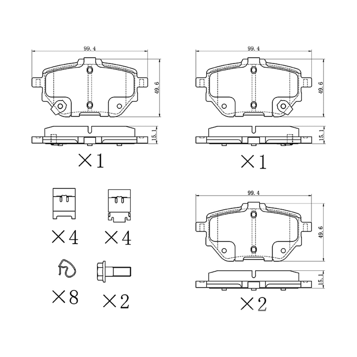 SAT Колодки тормозные (Сзади) Toyota C-HR 23- / Corolla 18 ST280094