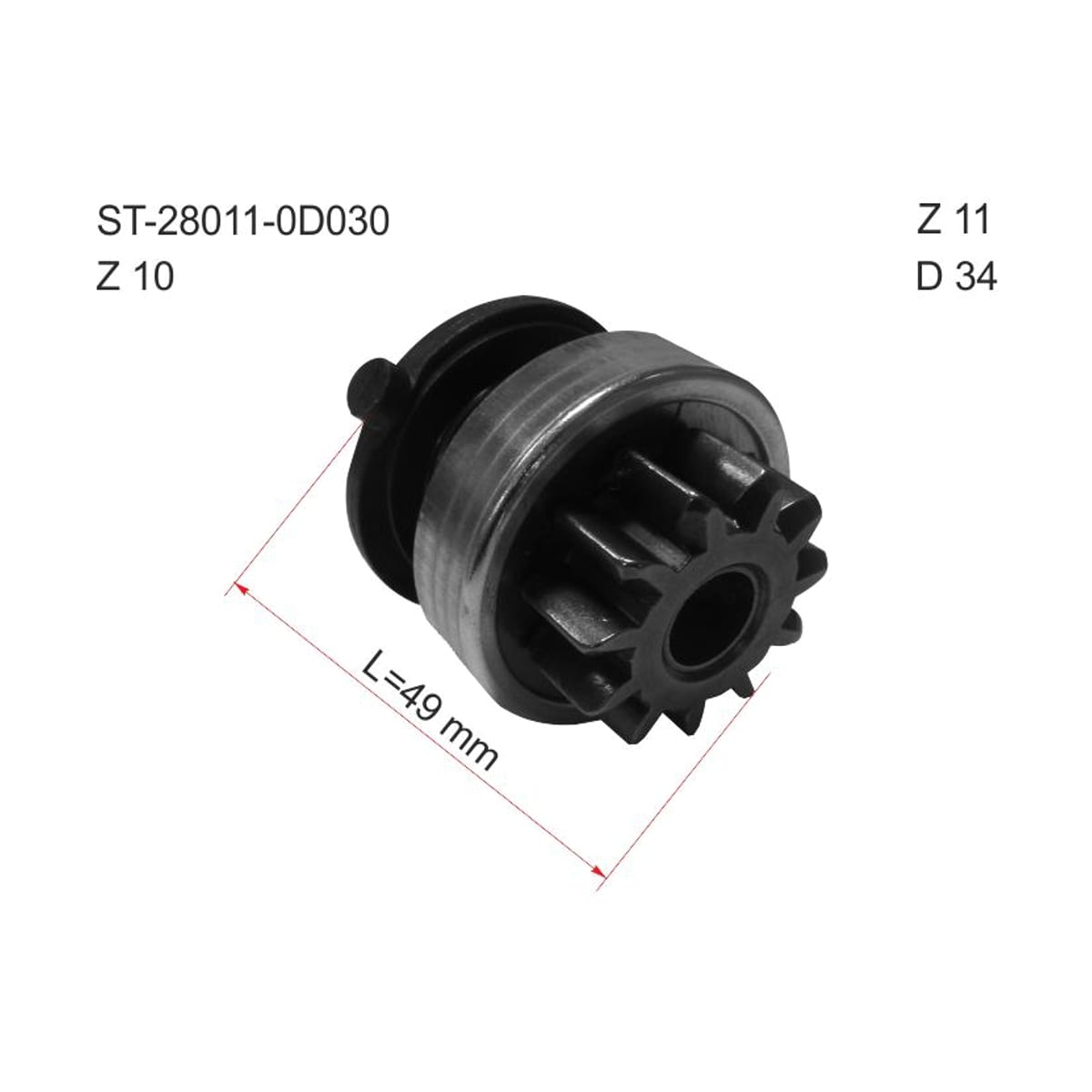 SAT Бендикс Toyota Avensis (T220,T270) 97-15 / Corolla 95-13