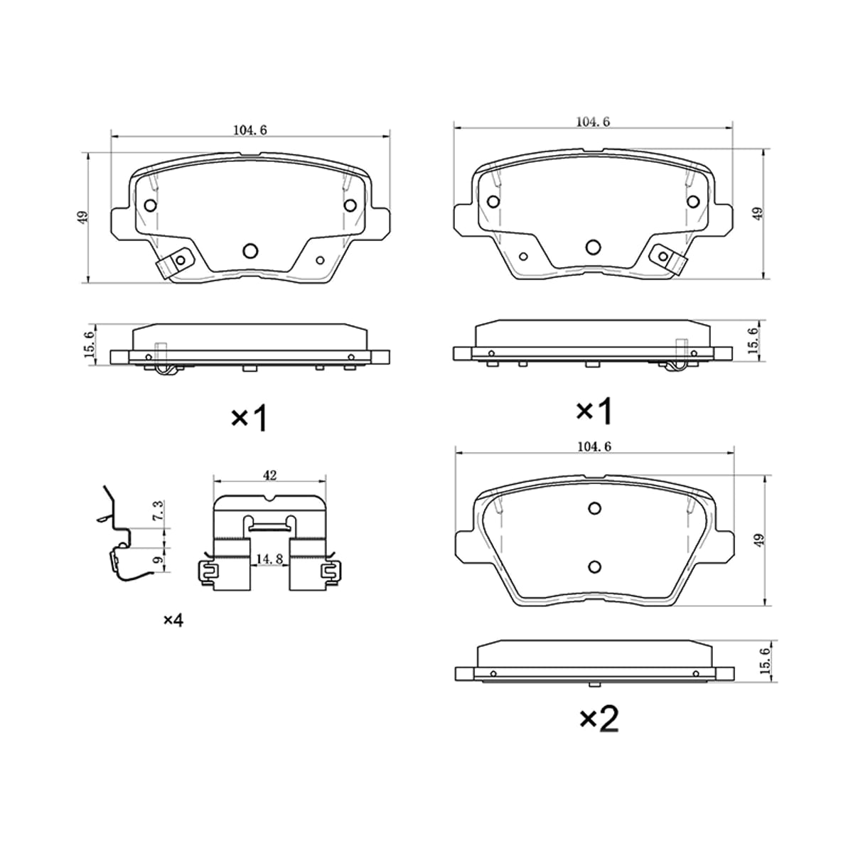 SAT Колодки тормозные (Сзади) Kia Ceed 18- / Hyundai i30 16-18