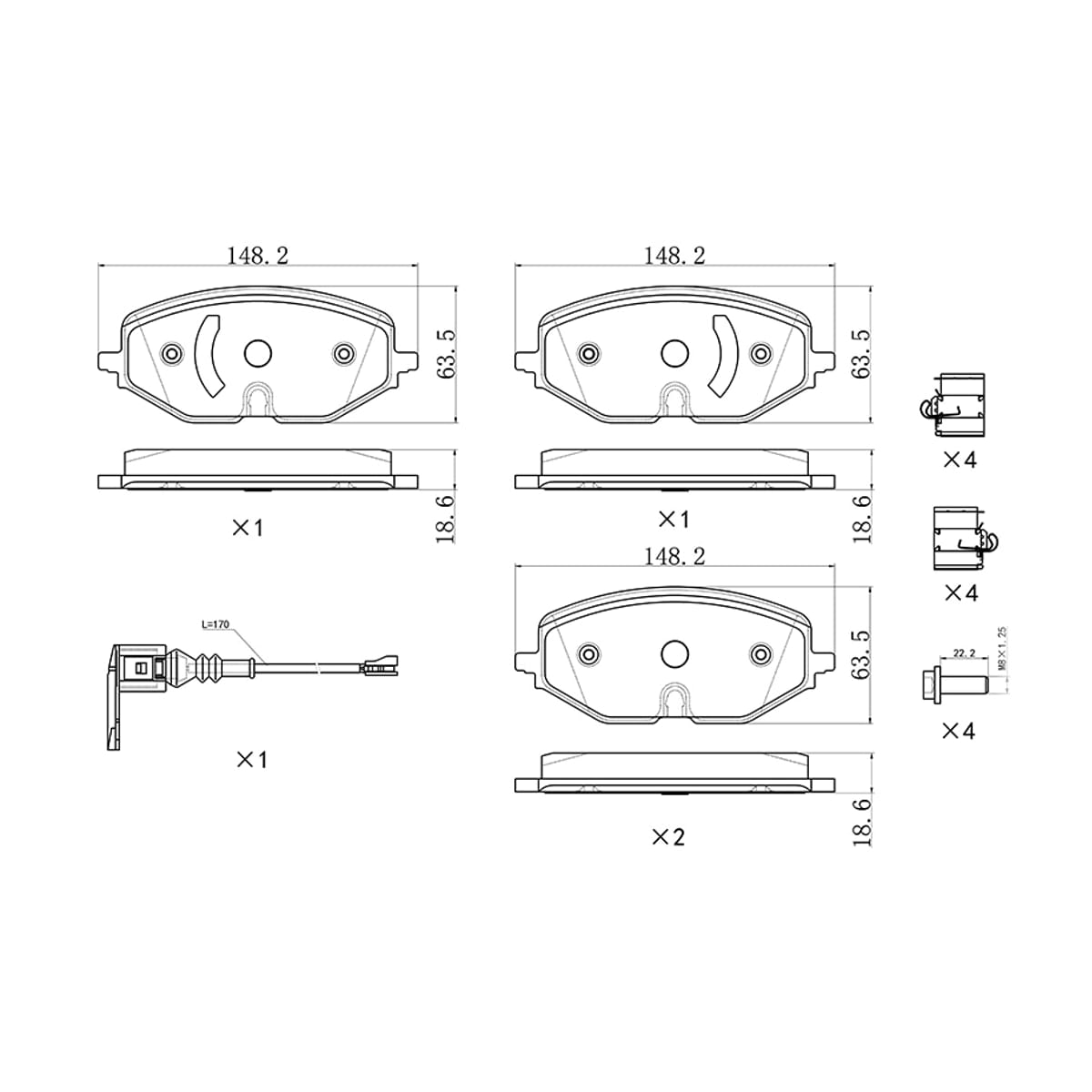 SAT Колодки тормозные (Спереди) Audi A3 20- / Skoda Octavia 19-24