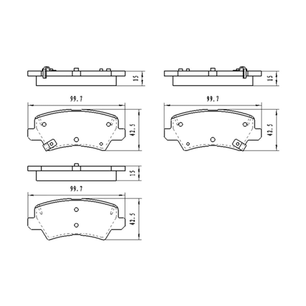 SAT Колодки тормозные (Сзади) Kia Optima 16-18 / Soul 13-16