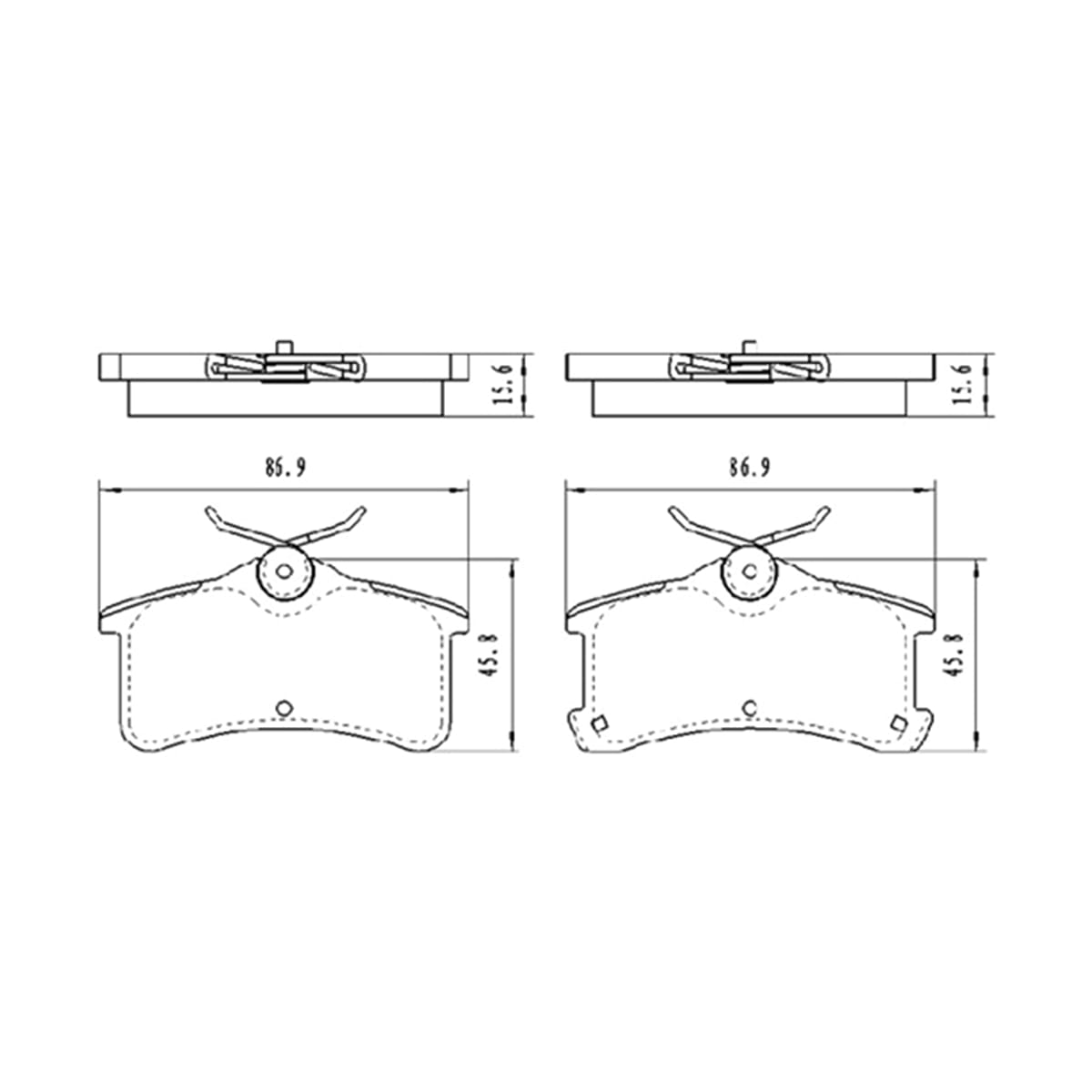 SAT Колодки тормозные (Сзади) Toyota Avensis (T220) 97-03 / Caldina 92-02