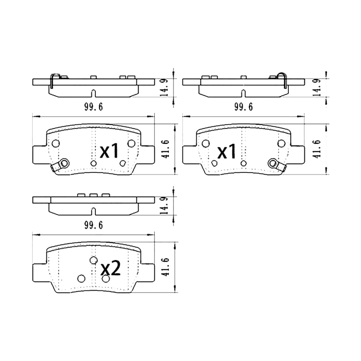 SAT Колодки тормозные (Сзади) Hyundai Elantra 20- / Kia K5 19