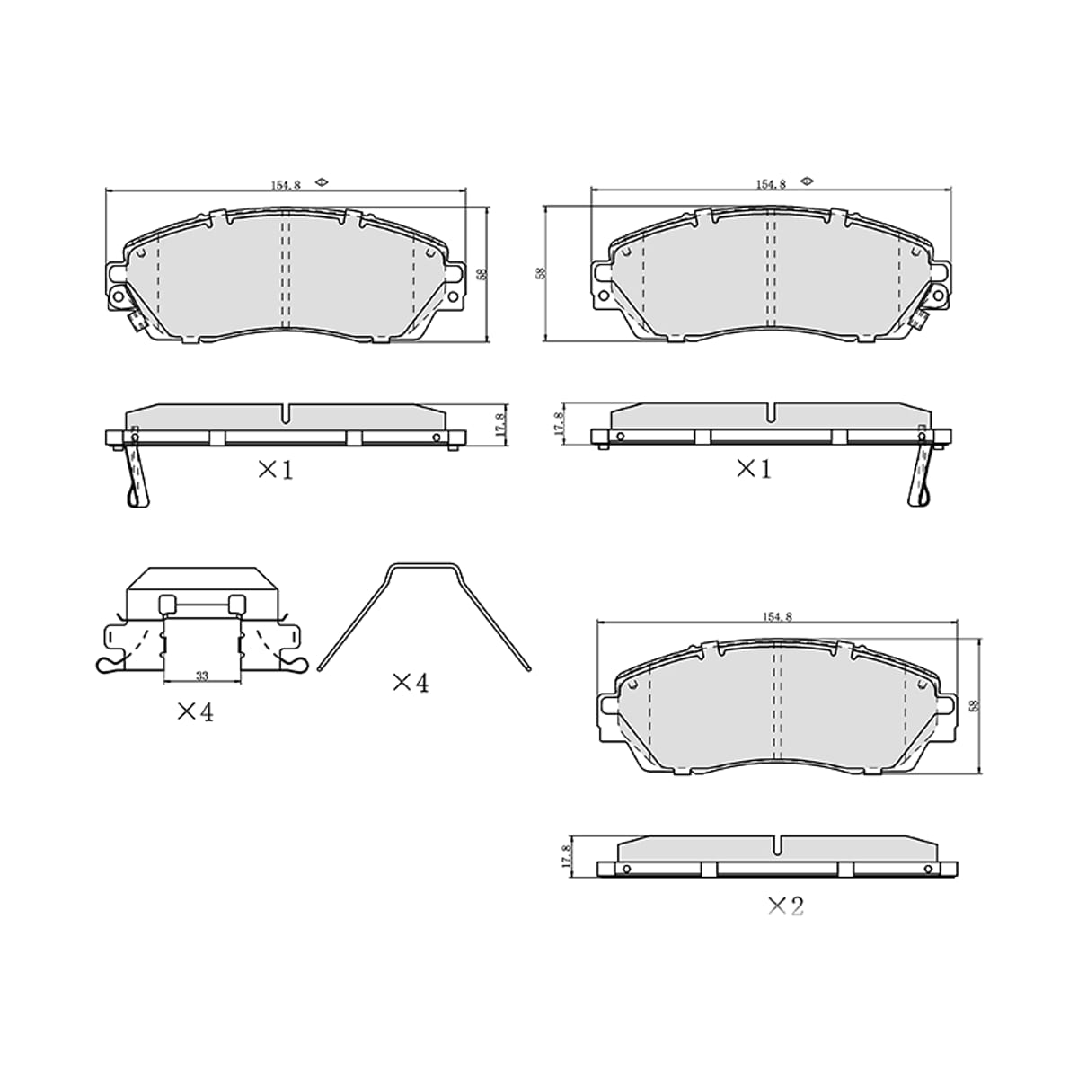 SAT Колодки тормозные (Спереди/ С крепежом) Honda CR-V 06-20 / Haval F7 18-22 ST280195