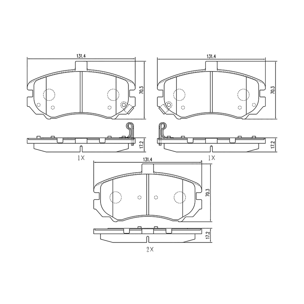 SAT Колодки тормозные (Спереди) Hyundai Elantra 00-09