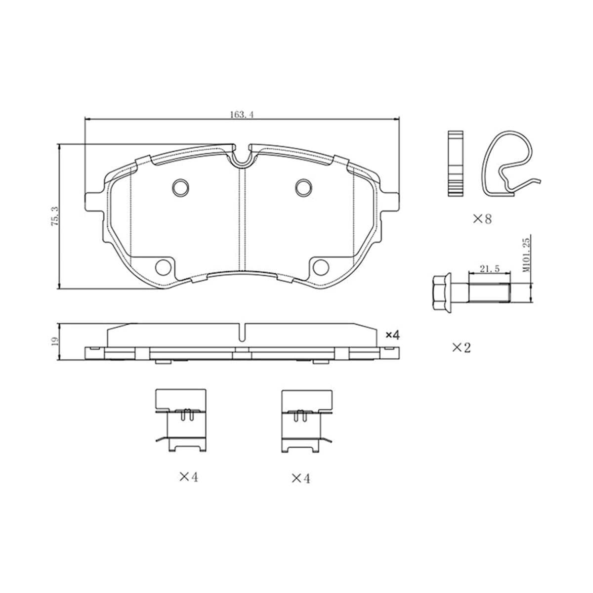 SAT Колодки тормозные (Спереди) Volkswagen Amarok 10-20 ST280208
