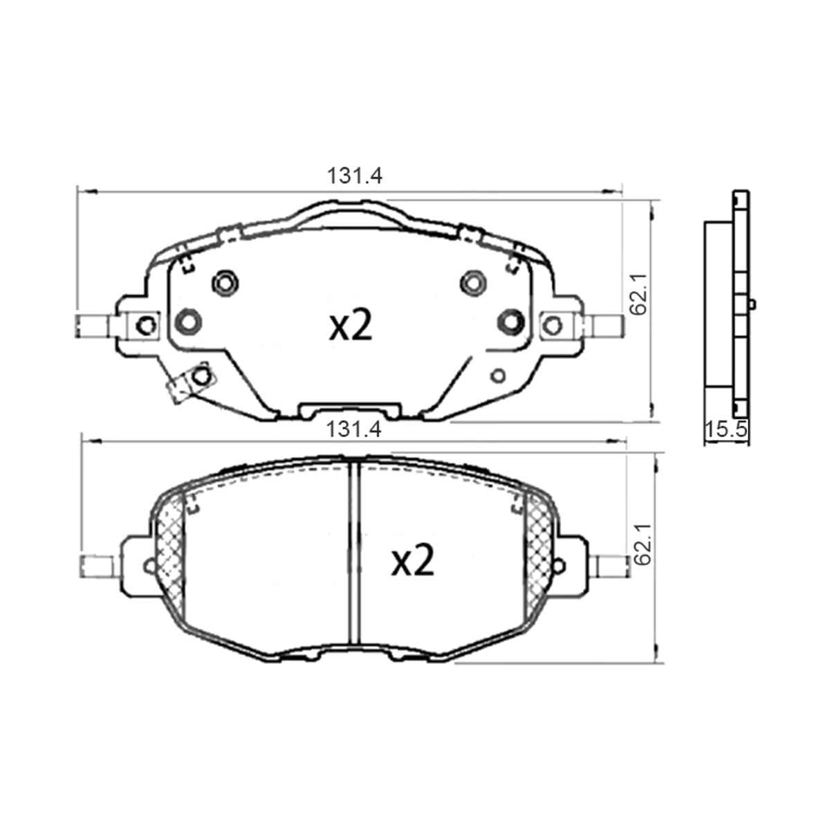 Деталь Колодки тормозные (Спереди) Changan UNI-V 21 SAT