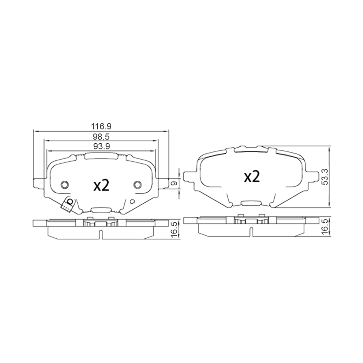 SAT Колодки тормозные (Сзади) Changan CS75 PLUS 19-21 / UNI-K 20