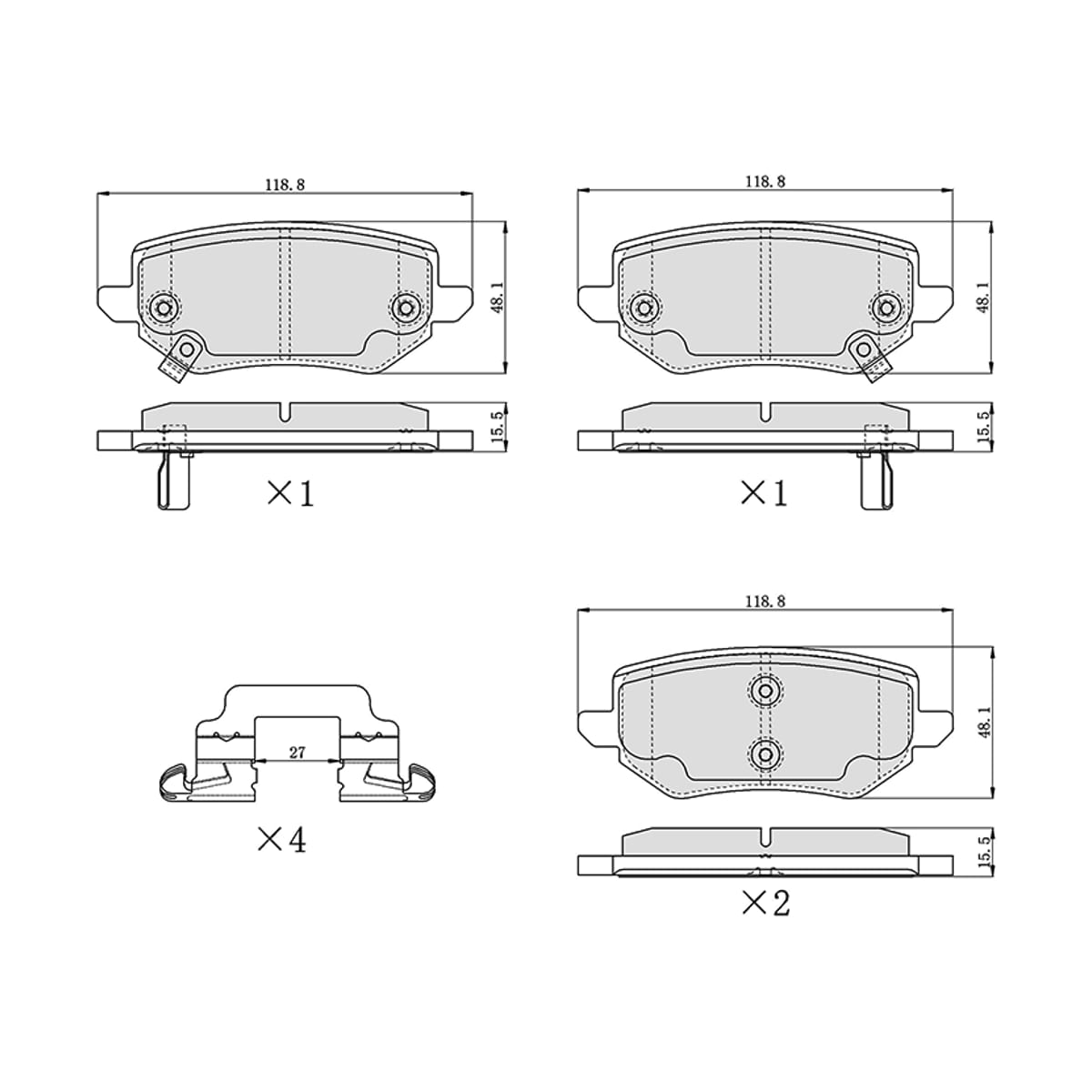 Деталь Колодки тормозные (Сзади) Tank 300 21- / Great Wall Poer 21 SAT