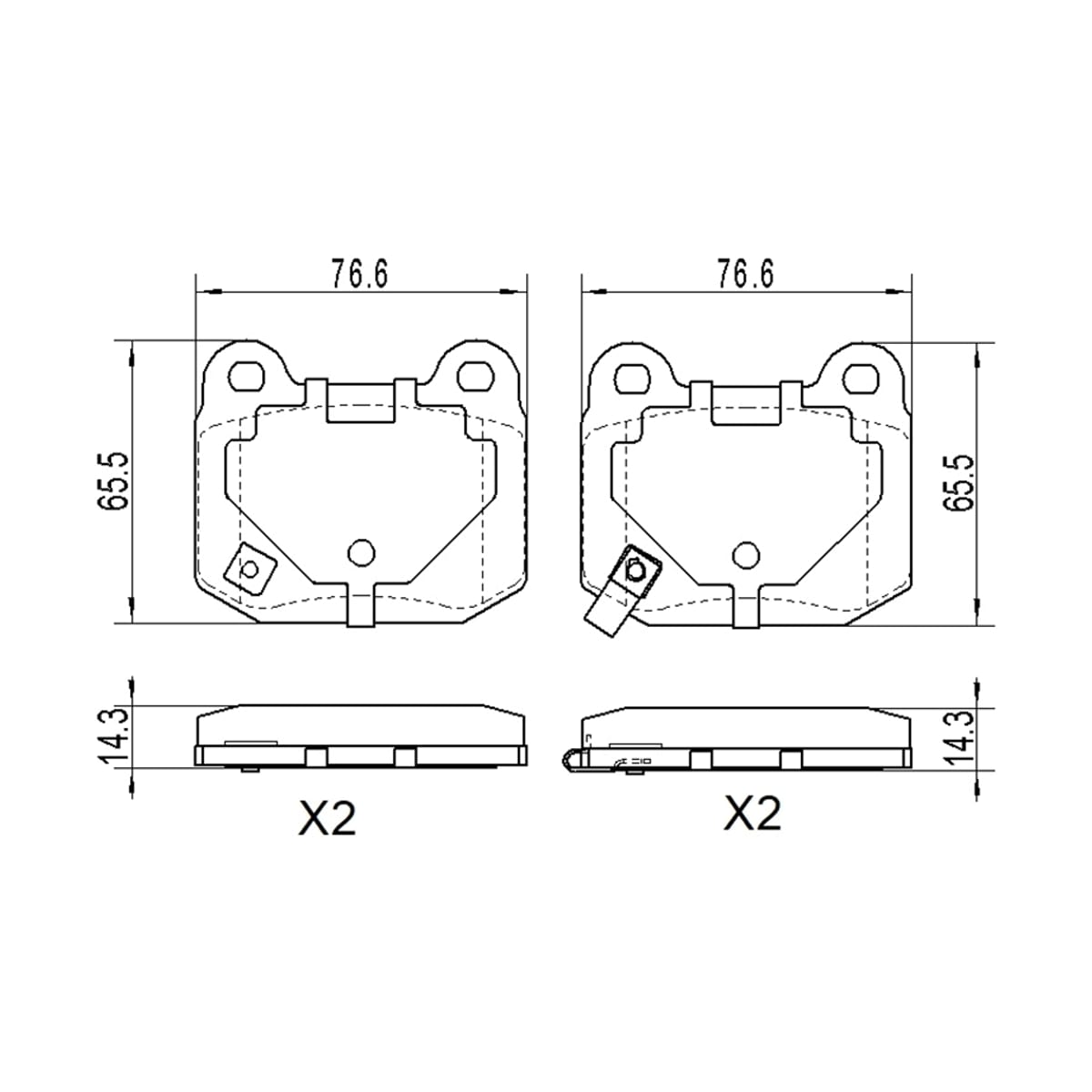 SAT Колодки тормозные (Сзади) Subaru Impreza 00-05 / Legacy 98-09