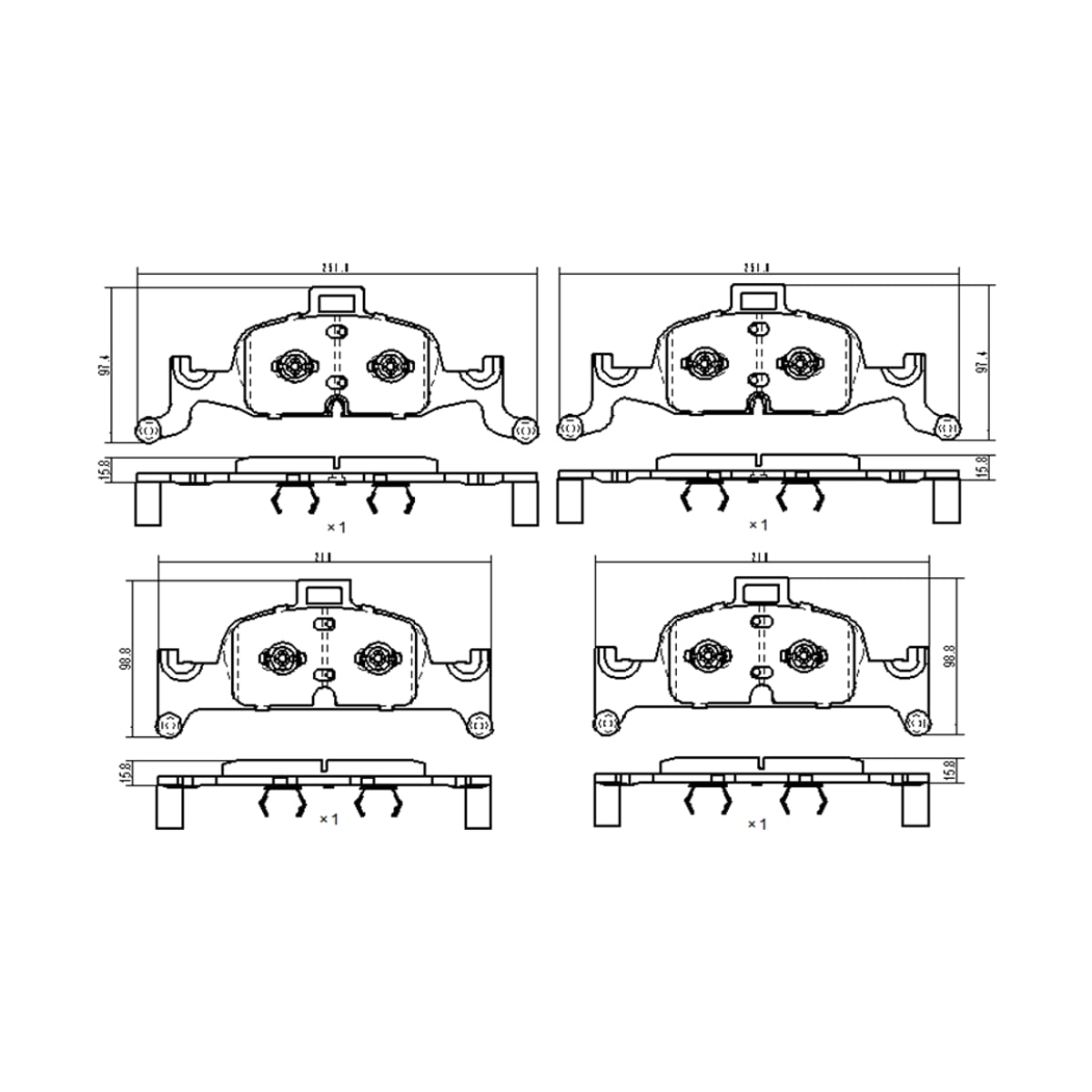 SAT Колодки тормозные (Спереди) Audi A4 15- / A6 18-22
