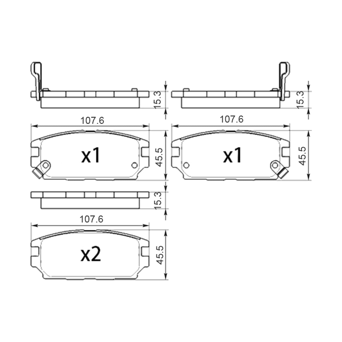 SAT Колодки тормозные (Сзади) Mitsubishi Lancer 92-08 / Chariot 83-91