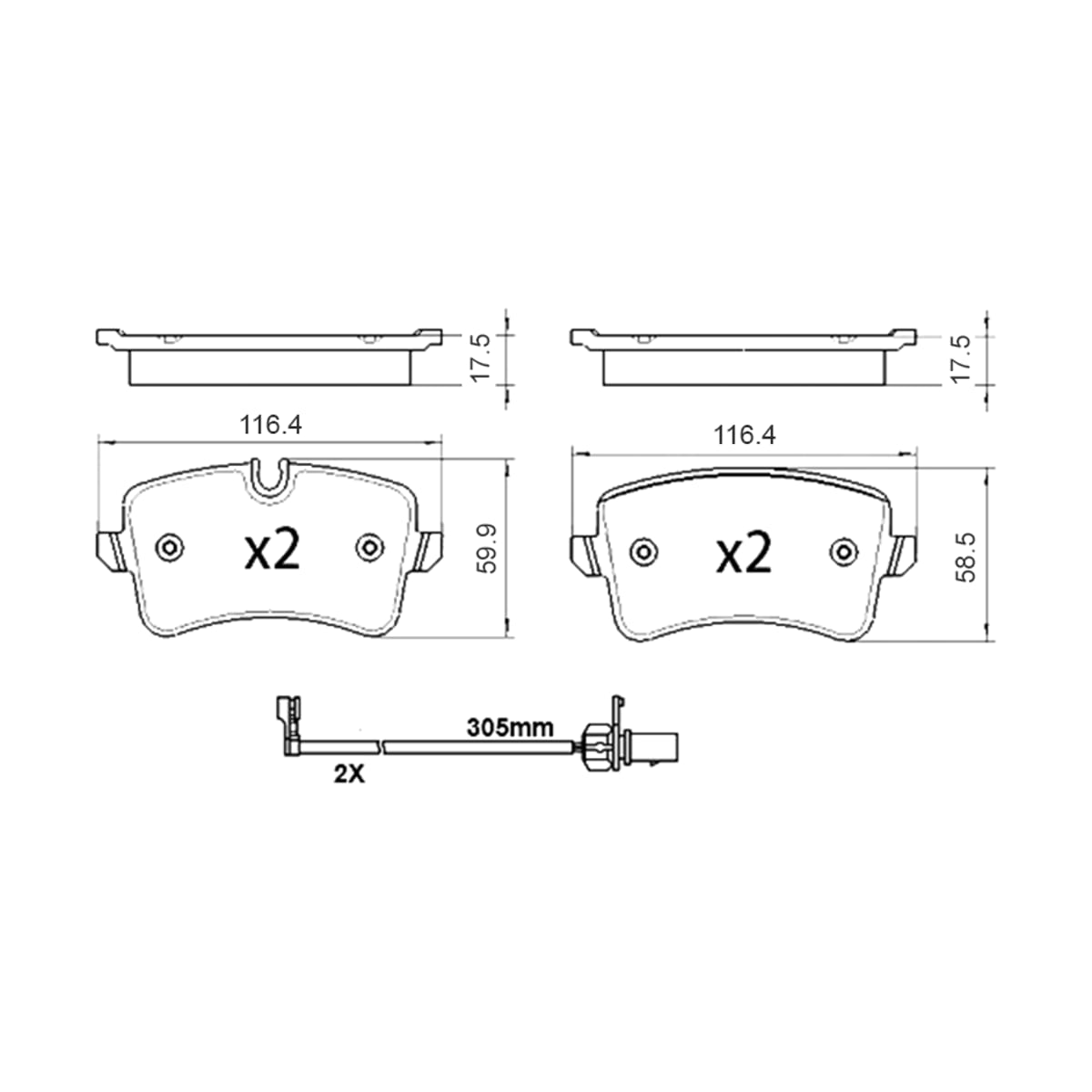 SAT Колодки тормозные (Сзади) Audi A4 08-19 / A5 07-16