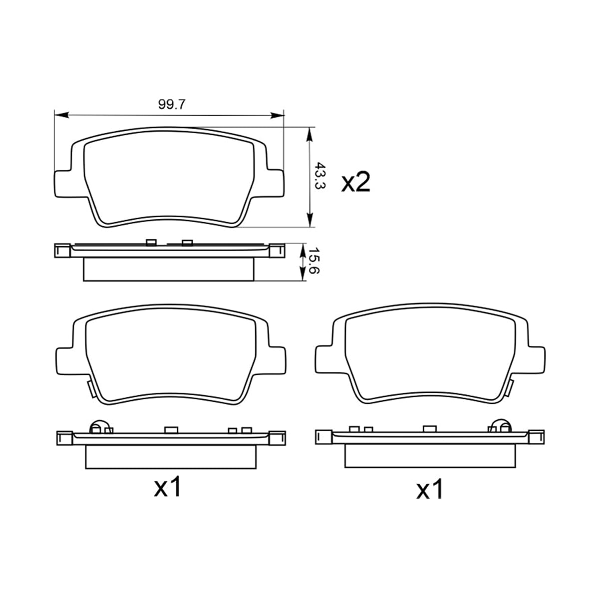 SAT Колодки тормозные (Сзади) Hyundai Elantra 20