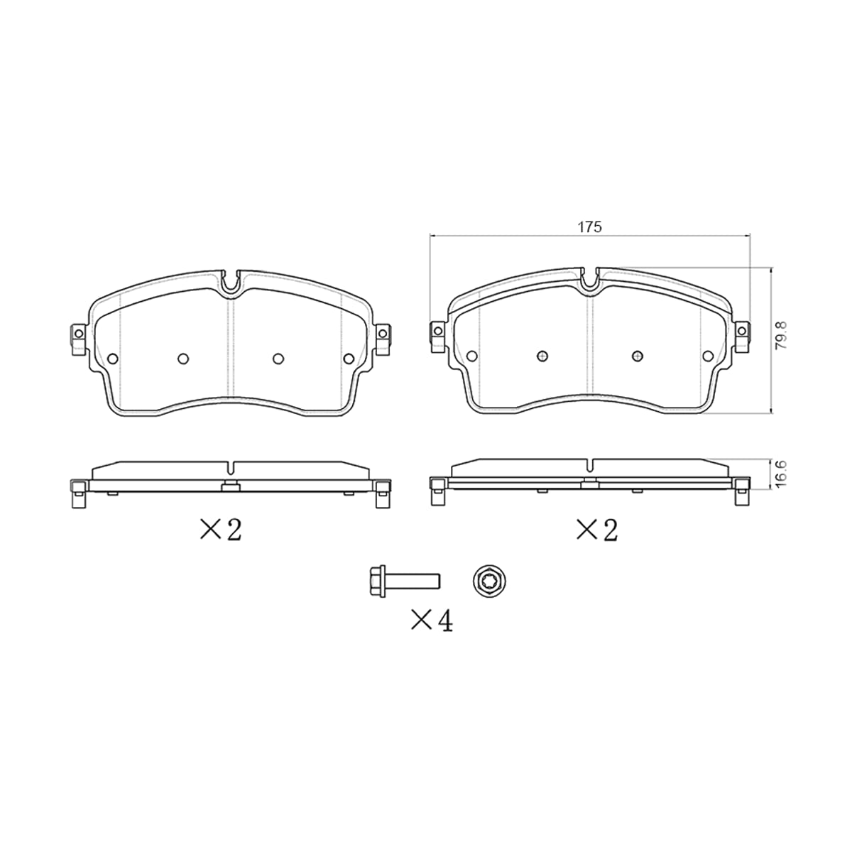 SAT Колодки тормозные (Спереди) Land Rover Discovery 16-20 / Range Rover 12-22