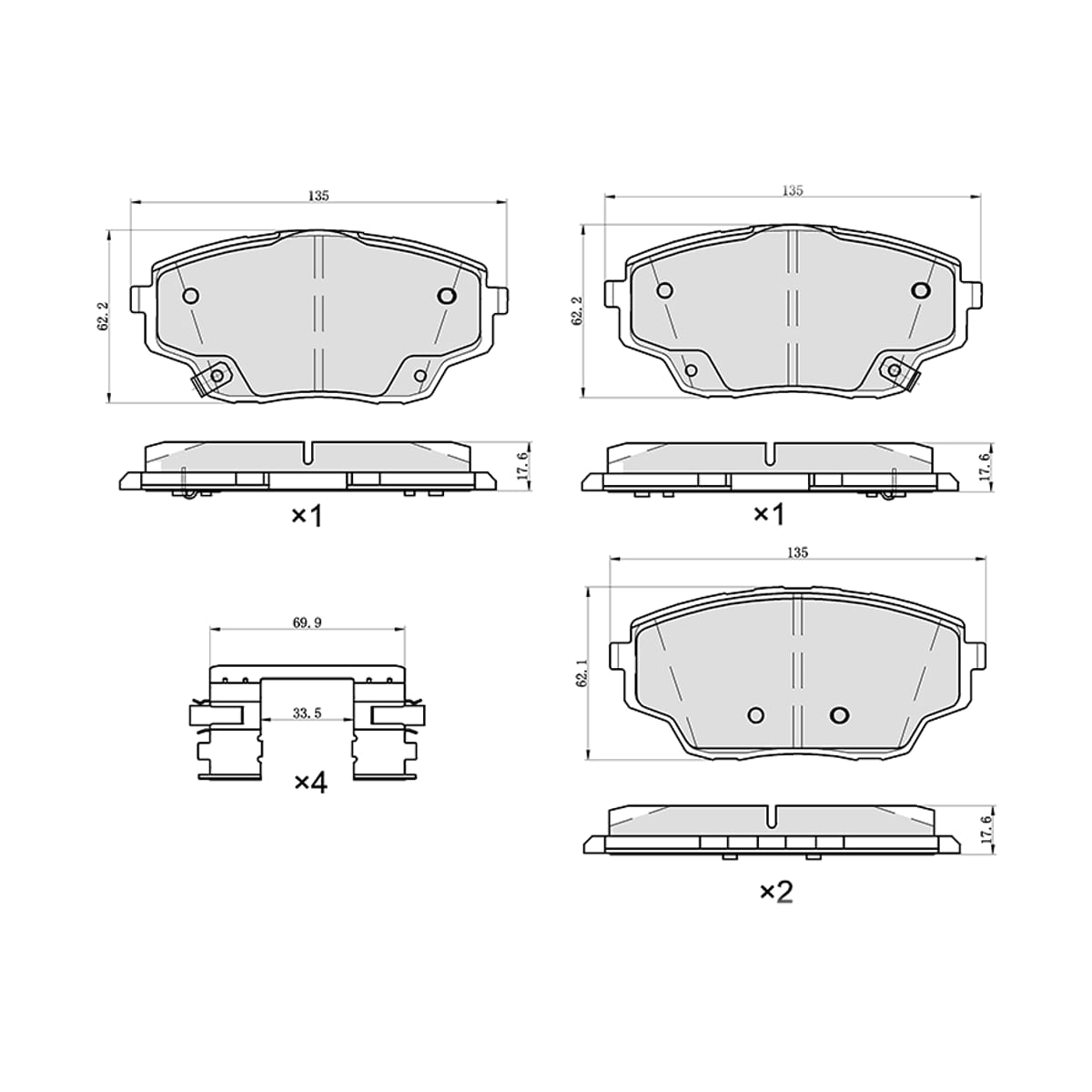 SAT Колодки тормозные (Спереди) Changan CS55 PLUS 21- / UNI-S 24 ST280266