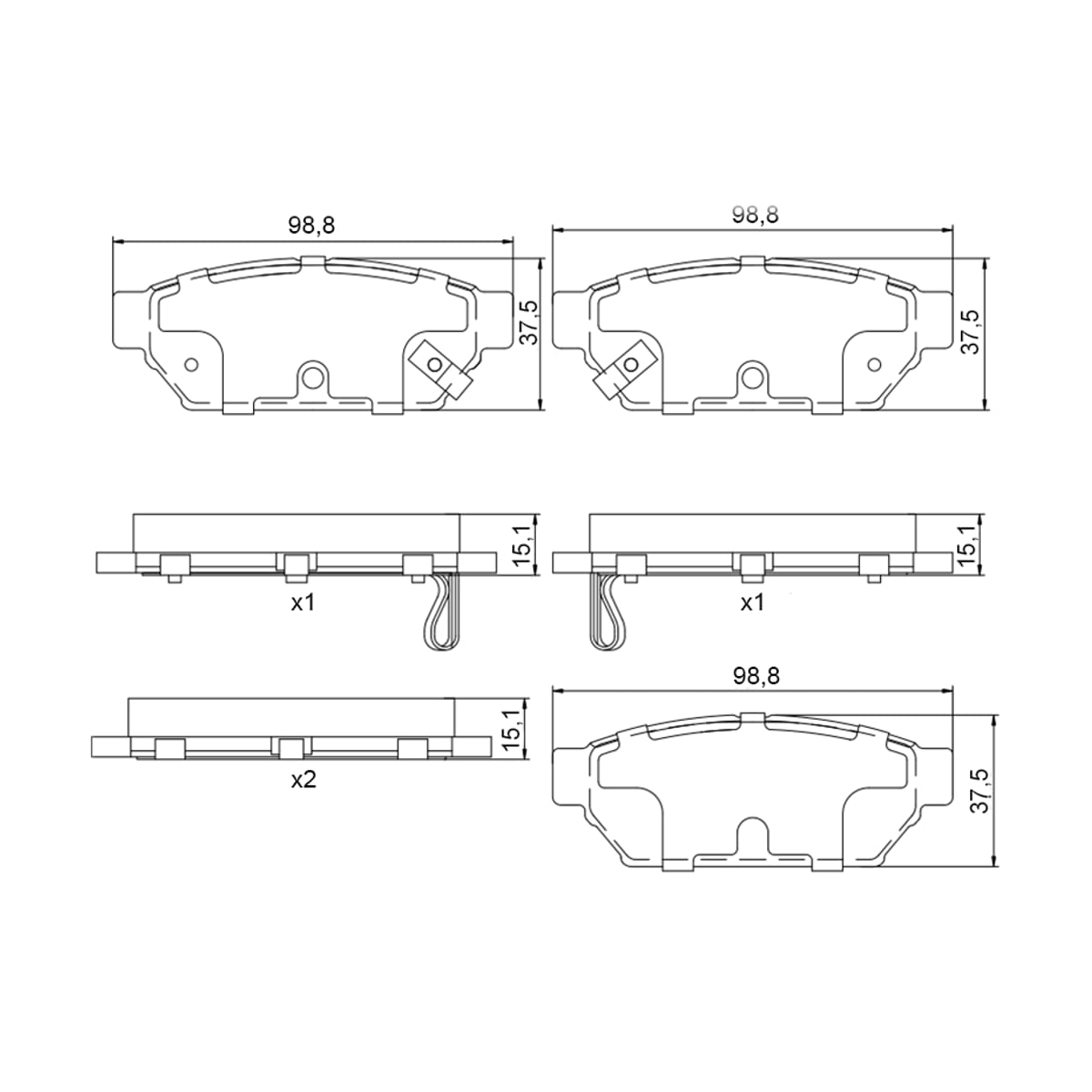 SAT Колодки тормозные (Сзади) Mitsubishi Lancer 91-01 / Colt 92-03