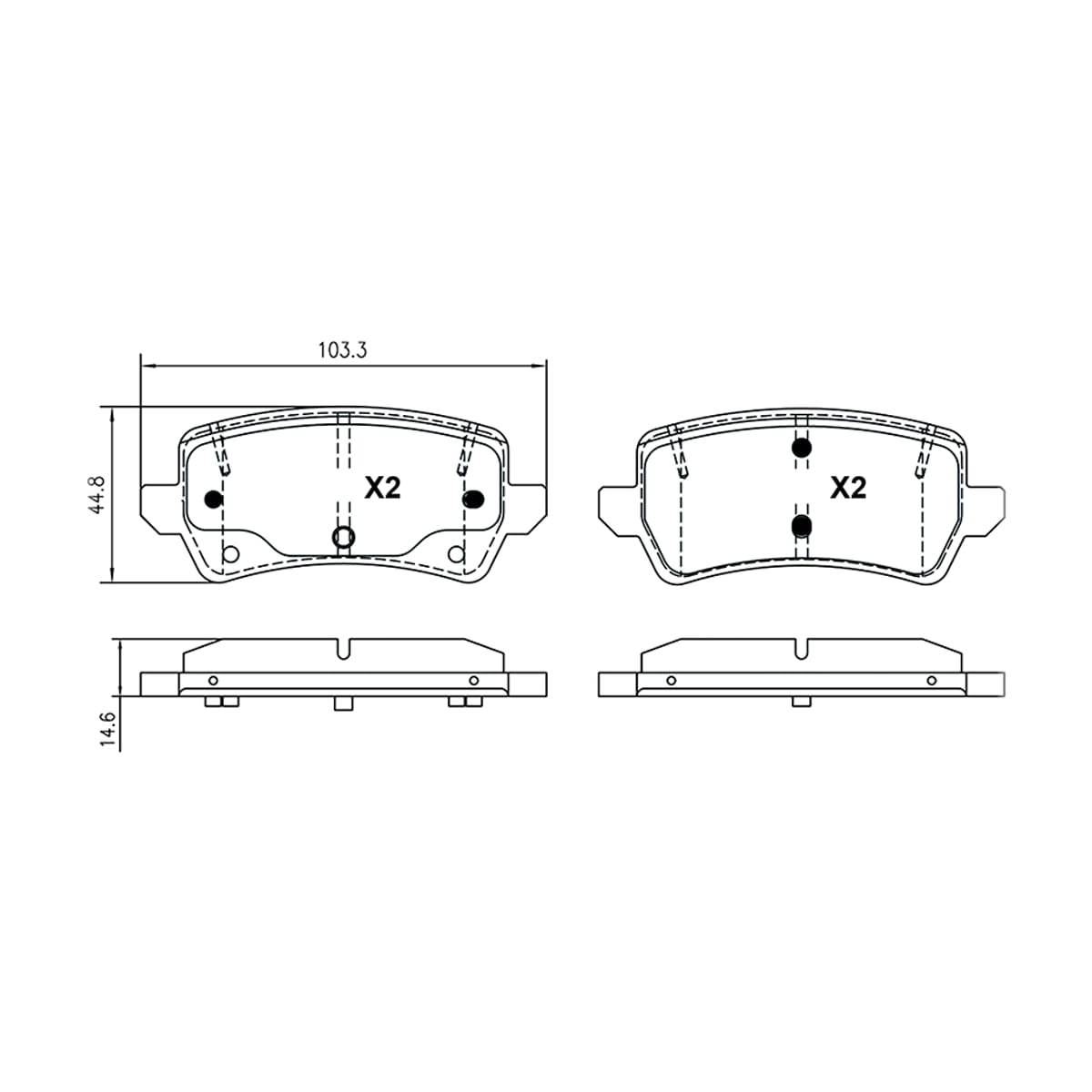 SAT Колодки тормозные (Сзади) Geely Emgrand 21 ST280277