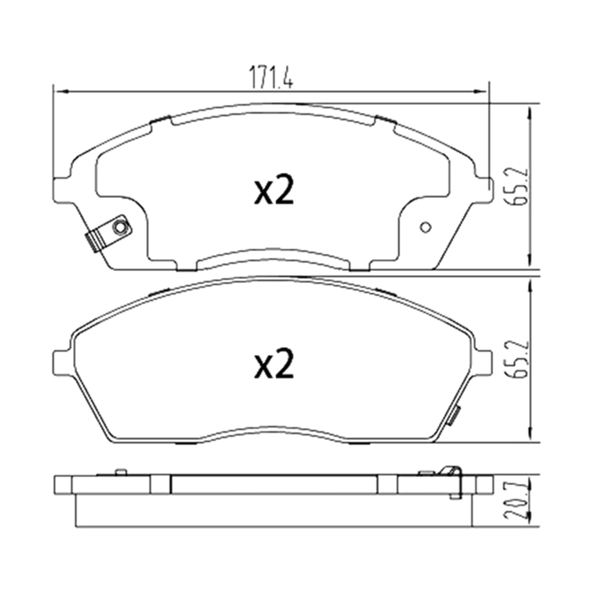 Деталь Колодки тормозные (Спереди/ Зад диск) JAC Sunray 12- / Sollers Atlant 22 SAT