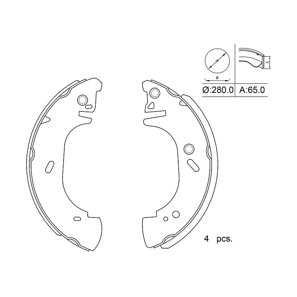SAT Колодки тормозные барабанные JAC Sunray 12- / Sollers Atlant 22