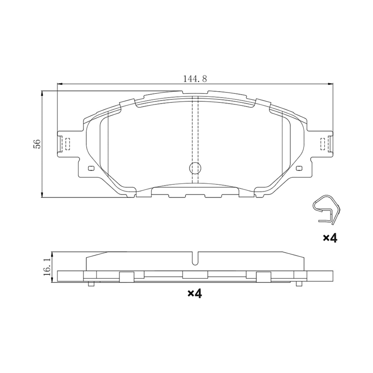 SAT Колодки тормозные (Спереди) Toyota Hilux Pick Up 15-20 ST280289