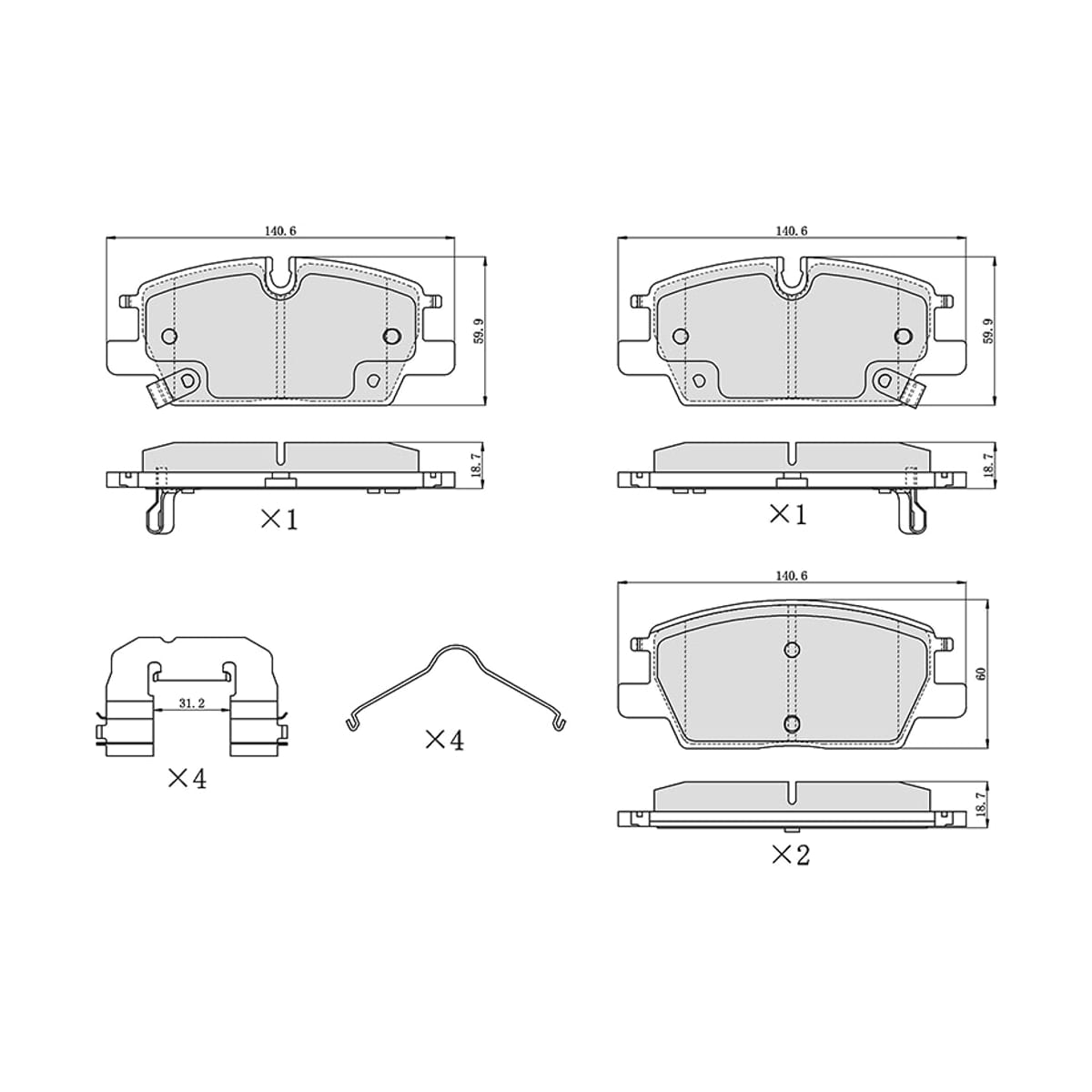 Деталь Колодки тормозные (Спереди) Chevrolet Equinox 17- / Malibu 15 SAT