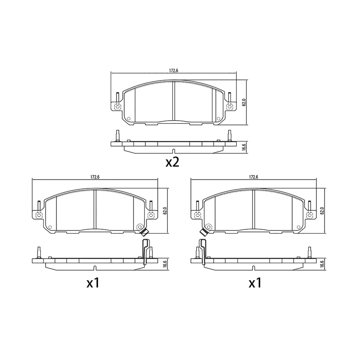 Деталь Колодки тормозные (Спереди) Mitsubishi Outlander 21- / Nissan X-Trail 22 SAT