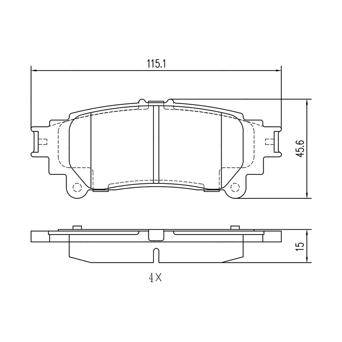SAT Колодки тормозные (Сзади) Toyota Hilux Pick Up 15-20 / Fortuner 15 ST280339