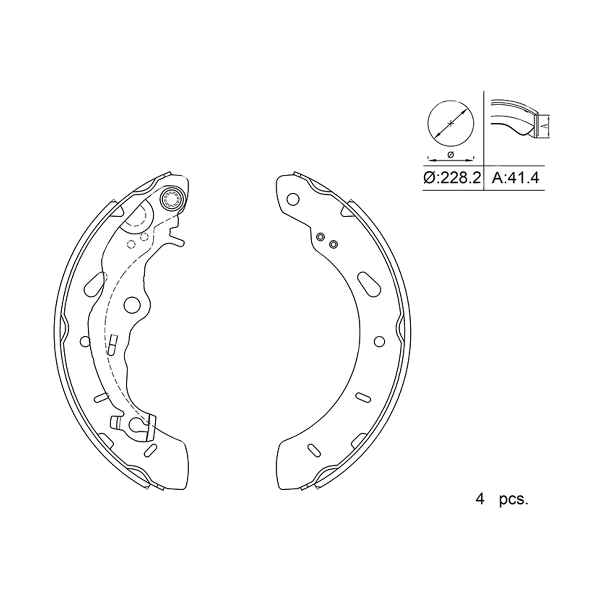 SAT Колодки тормозные барабанные Ford Focus 10-19