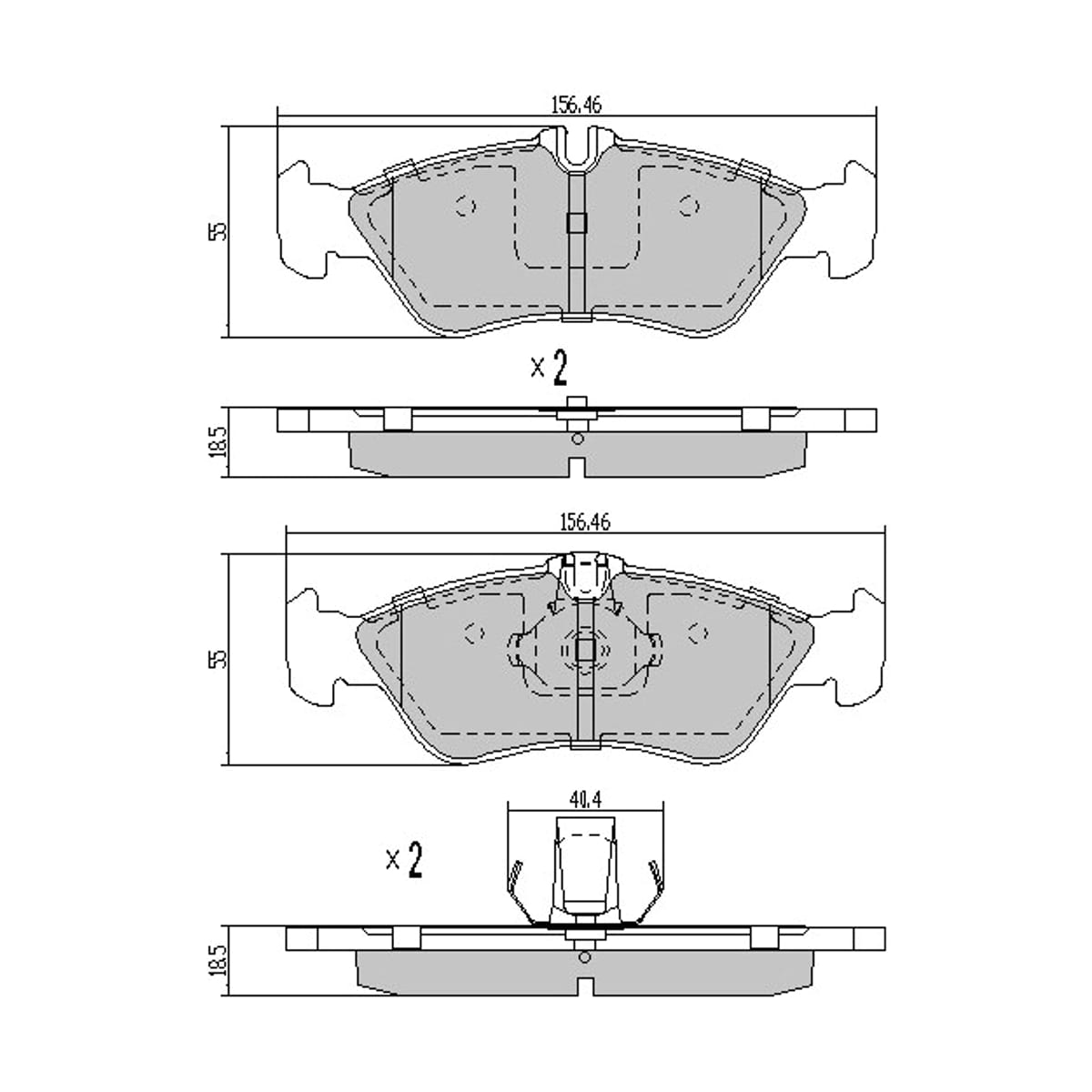 SAT Колодки тормозные (Сзади) Mercedes-Benz Sprinter 95-06 / Sprinter classic RUS 13-18