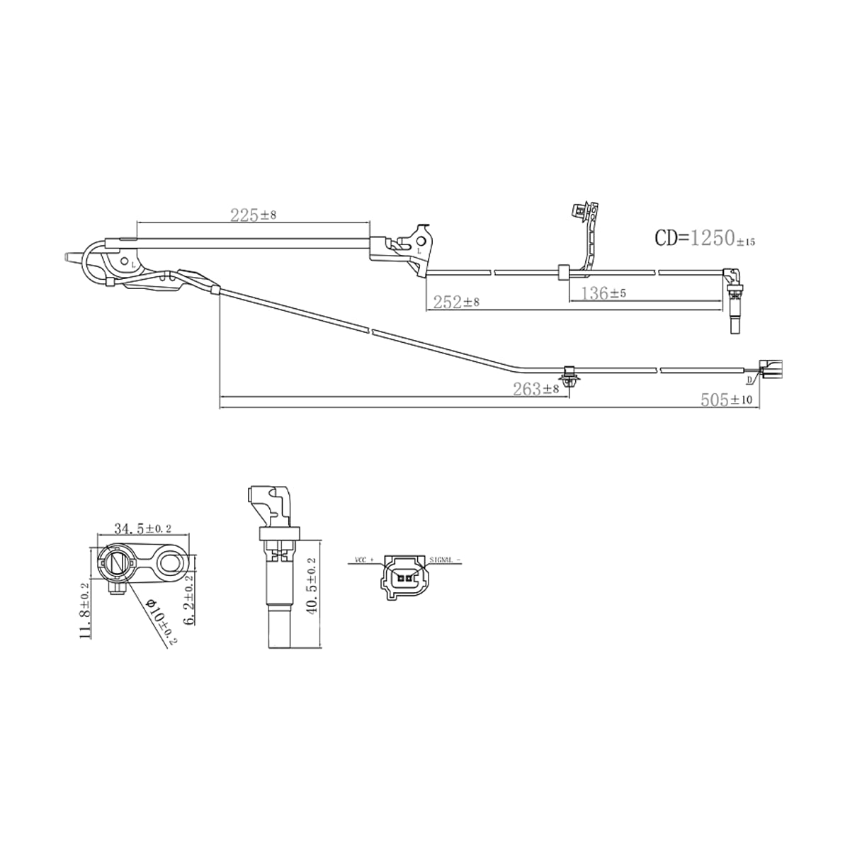 SAT Датчик ABS Toyota Camry (XV70) 17-23 / Camry USA 17-24 (Спереди/ Слева)