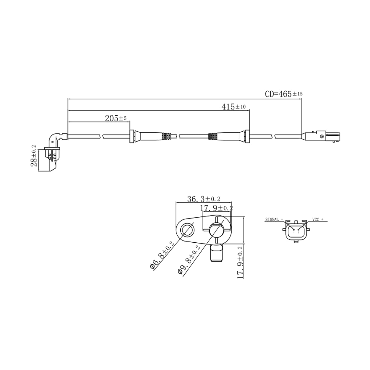 SAT Датчик ABS LADA XRAY 15- (Сзади/ Справа)