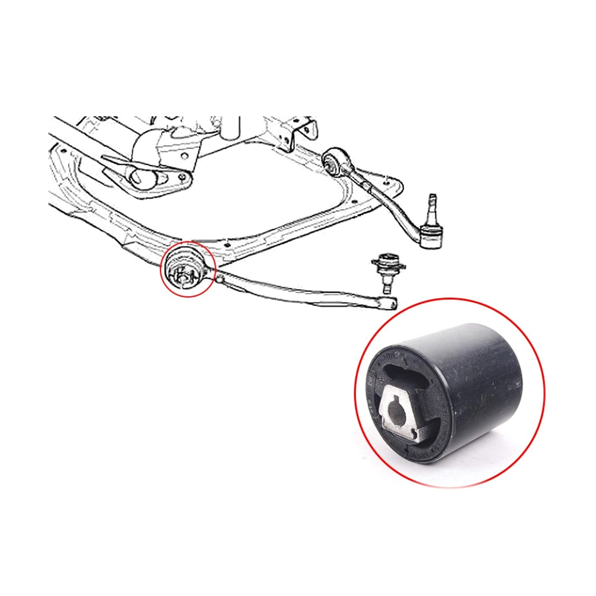 SAT Сайлентблок рычага BMW X5 99-06 ST31126769715