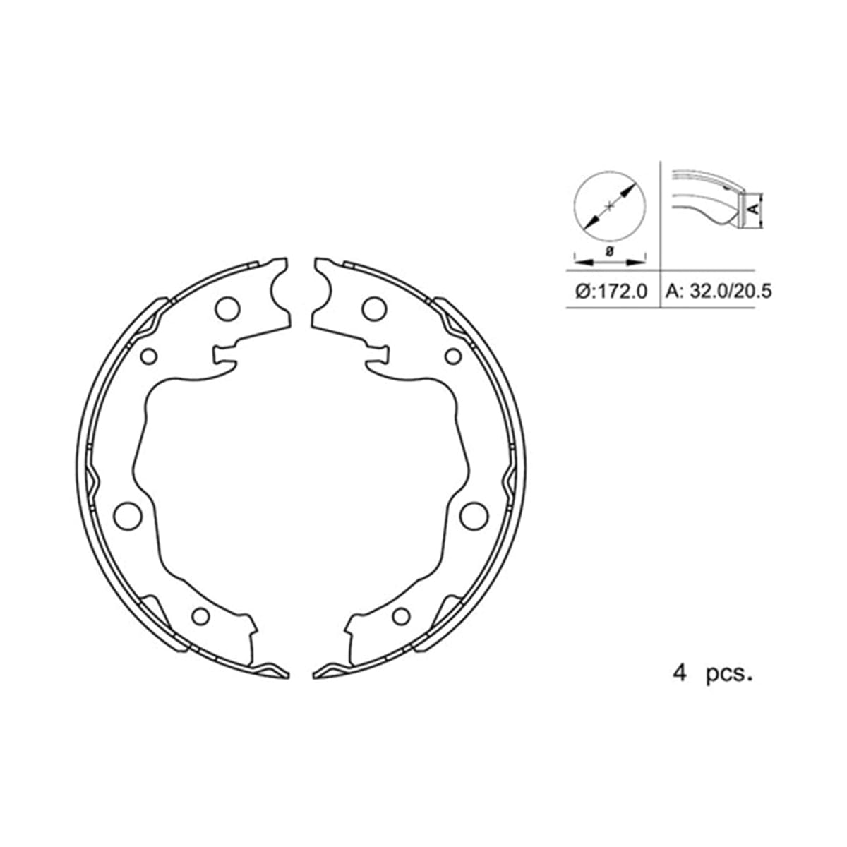 SAT Колодки тормозные барабанные (Сзади/ Стояночный тормоз) Nissan Juke 10-20 / Leaf 09-22