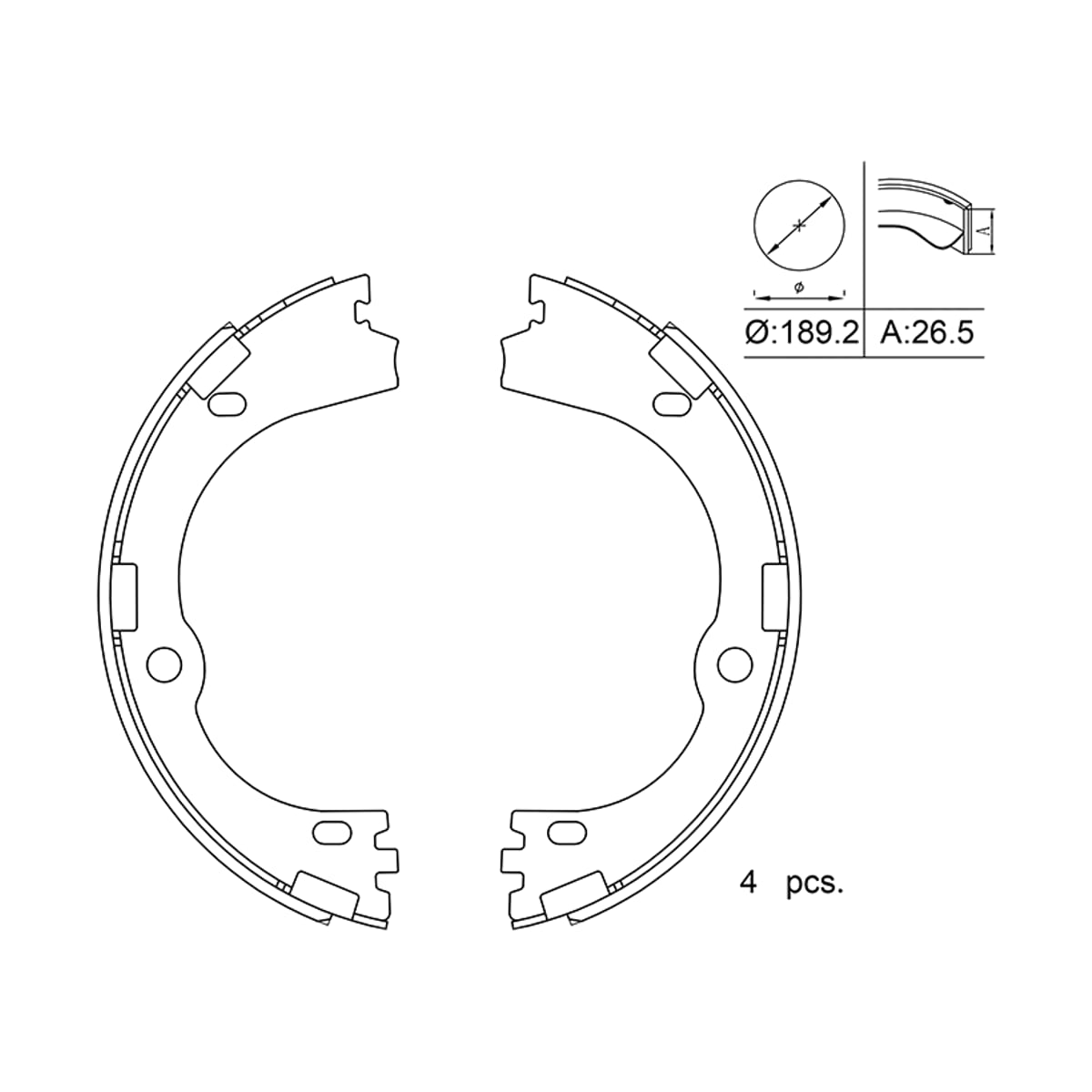 SAT Колодки тормозные барабанные (Стояночный тормоз) Hyundai Tucson 15-21 / Kia Sportage 15-22