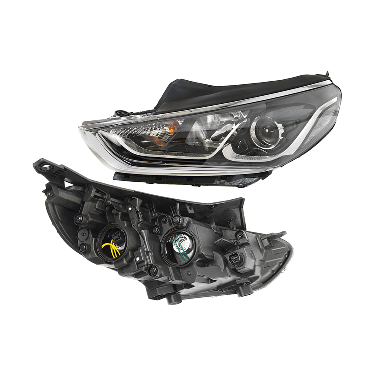 SAT Фара Hyundai Sonata 17-19 (Слева/ Галоген/ С электрокорректором)