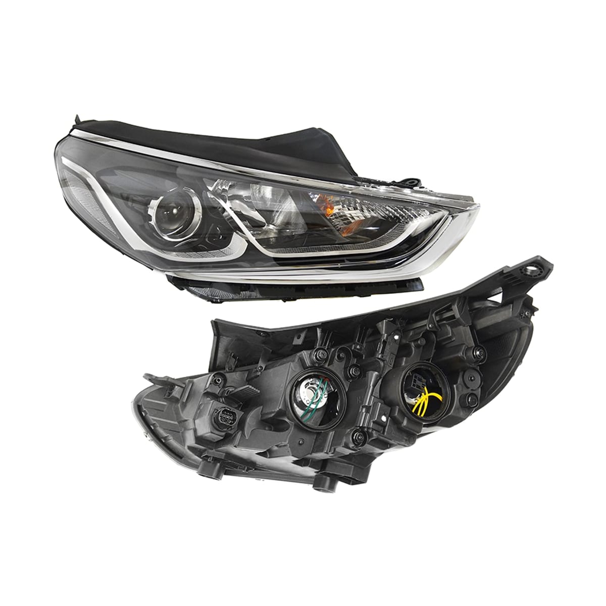 Деталь Фара Hyundai Sonata 17-19 (Справа/ Галоген/ С электрокорректором) SAT