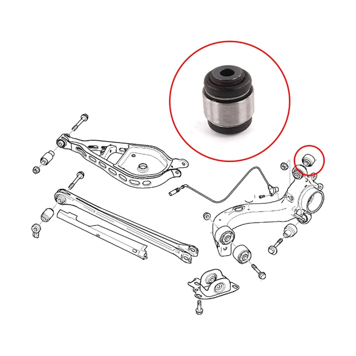 SAT Сайлентблок цапфы BMW 3-Series 90-06 / X3 03-10