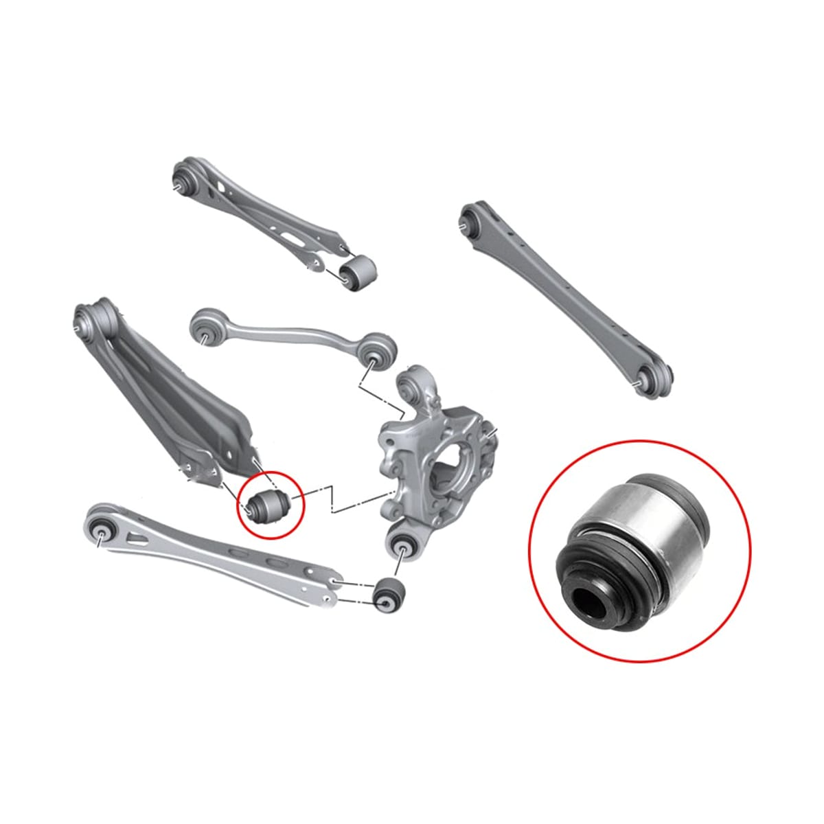 SAT Сайлентблок цапфы BMW X3 10-17 / X4 14-18